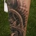 Tattoos - bio mechanical leg tattoo - 45584